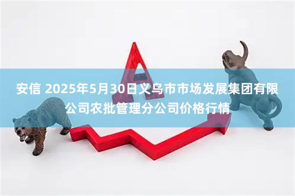 安信 2025年5月30日义乌市市场发展集团有限公司农批管理分公司价格行情